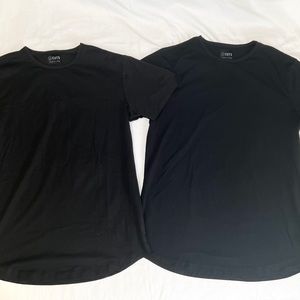 2 Cuts Clothing Premium T-shirts, Curve Hem, Black Medium